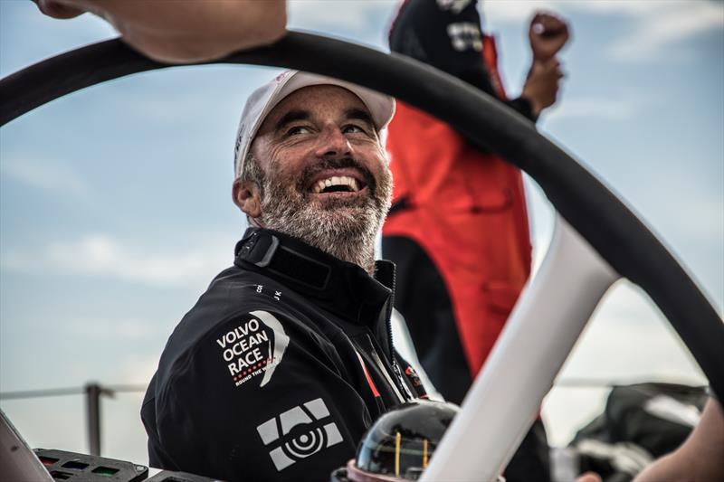 Leg 4, Melbourne to Hong Kong, day 17 Big smile from Grant Wharrington on board Sun Hung Kai / Scallywag photo copyright Konrad Frost / Volvo Ocean Race taken at  and featuring the Volvo One-Design class