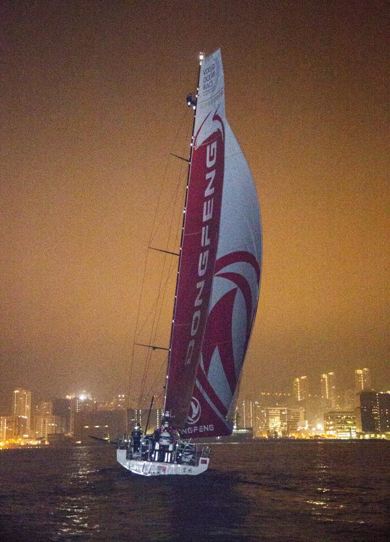 Volvo Ocean Race 2017-18. Dongfeng arriving in Hong Kong at the end of Leg 4. - photo © Guy Nowell