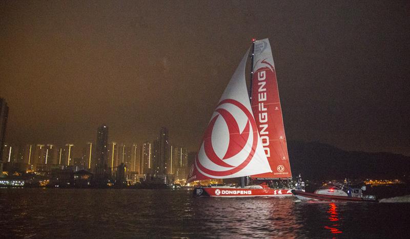 Volvo Ocean Race 2017-18. Dongfeng arriving in Hong Kong at the end of Leg 4 photo copyright Guy Nowell taken at  and featuring the Volvo One-Design class