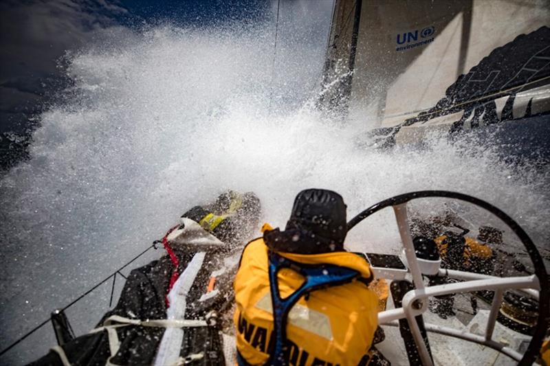 Turn the Tide on Plastic racing through the Southern Ocean photo copyright Jeremie Lecaudey / Volvo Ocean Race taken at  and featuring the Volvo One-Design class
