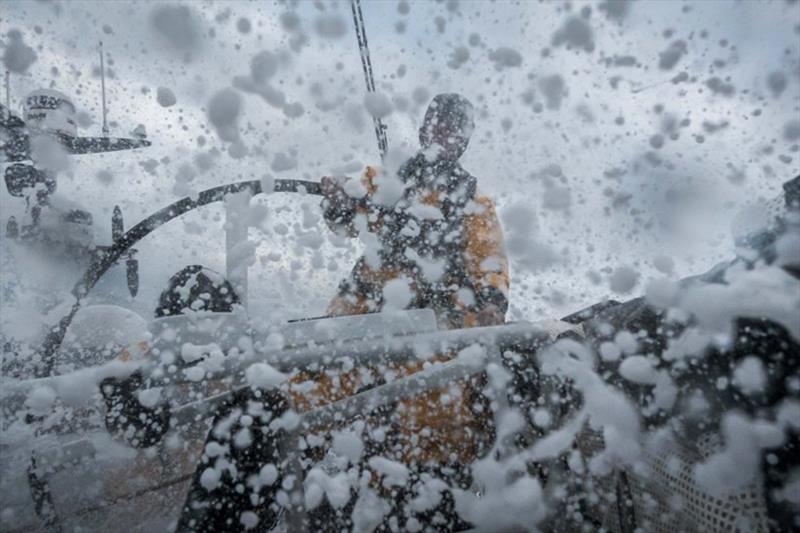 Volvo Ocean Race Leg 6 to Auckland, day 5 on board Turn the Tide on Plastic. Francesca Clapcich at the helm. 10 February photo copyright James Blake / Volvo Ocean Race taken at  and featuring the Volvo One-Design class