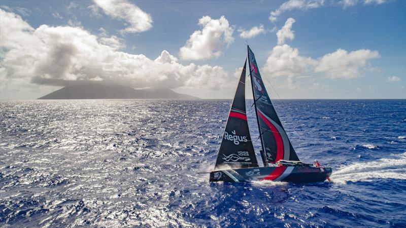 Leg 6 to Auckland, Day 07 on board Sun hung Kai / Scallywag. Islands. Drone shots. Crossing path with USA territory islands, looked like a small volcano from the boat.13 February, . - photo © Jeremie Lecaudey / Volvo Ocean Race