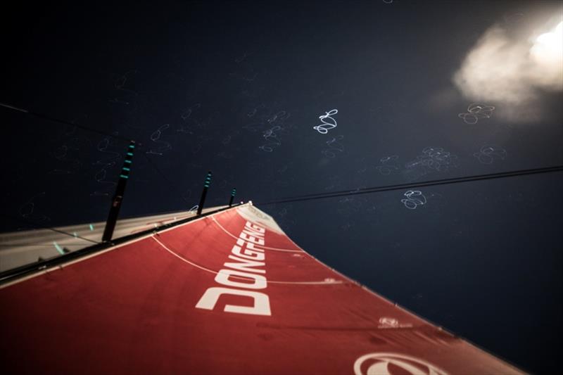 Volvo Ocean Race Leg 6 to Auckland, day 19 on board Dongfeng. Night trip. 25 February photo copyright Martin Keruzore / Volvo Ocean Race taken at  and featuring the Volvo One-Design class