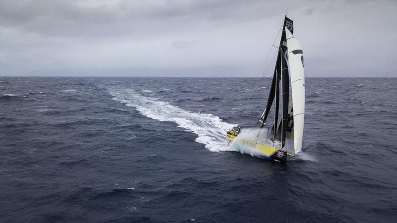 Leg 7 from Auckland to Itajai, day 07 on board Brunel. Drone picture. 52 South, 125W. Wind speed 25 knts. Boatspeed 20-25 knts. 25 March,  photo copyright Yann Riou / Volvo Ocean Race taken at  and featuring the Volvo One-Design class