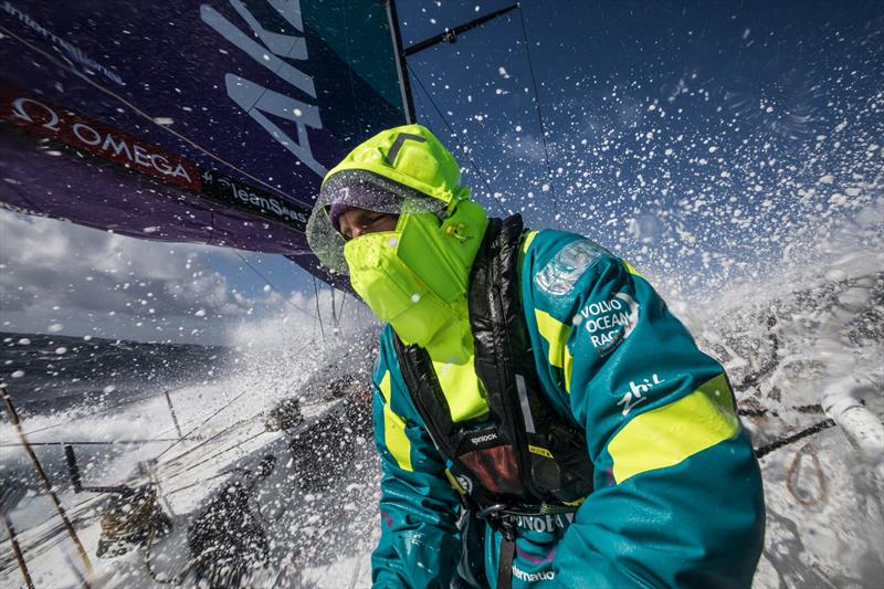 Leg 7 from Auckland to Itajai, day 9 on board AkzoNobel. 25 March, . Simeon Tienpoint photo copyright James Blake / Volvo Ocean Race taken at  and featuring the Volvo One-Design class