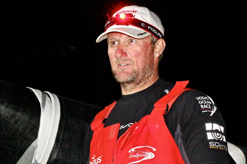 John Fisher pictured at the finish of Leg 6 of the Volvo Ocean Race photo copyright Richard Gladwell taken at  and featuring the Volvo One-Design class
