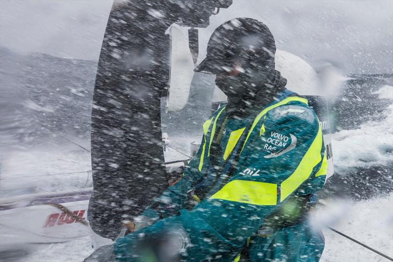 Is that snow? Leg 7 from Auckland to Itajai, day 7 on board AkzoNobel. 23 March, . Luke Molloy photo copyright James Blake / Volvo Ocean Race taken at  and featuring the Volvo One-Design class