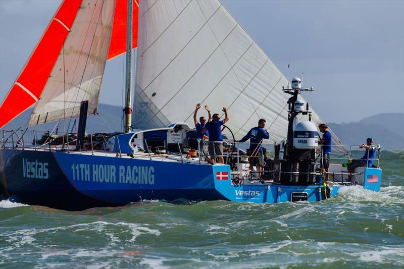 Vestas 11th Hour racing arrives in Itajai, April 16, 2018 photo copyright Vestas 11th Hour Racing taken at  and featuring the Volvo One-Design class
