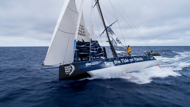 Leg 6 to Auckland, day 6 on board Turn the Tide on Plastic. Drone shots. 12 February,. - photo © James Blake / Volvo Ocean Race