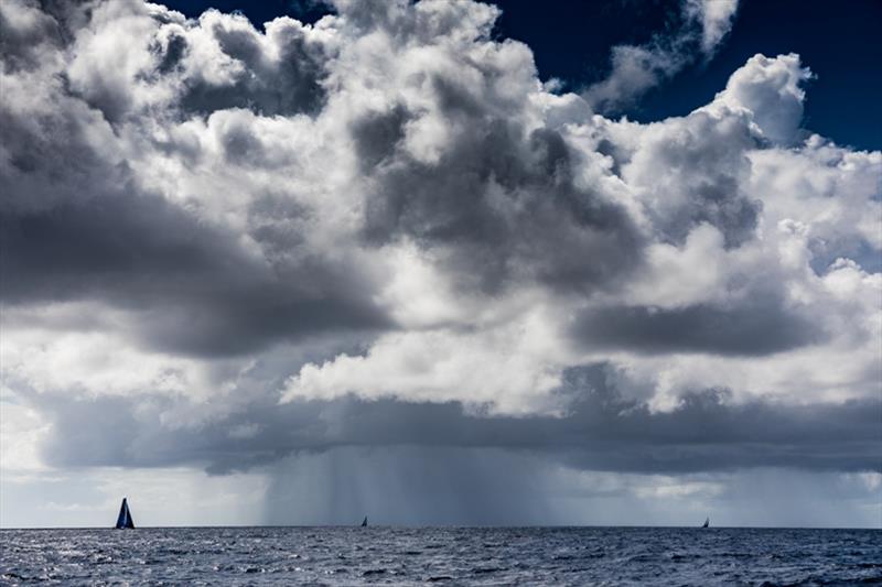 Clouds moving in from the northt east - Volvo Ocean Race Leg 8 from Itajai to Newport, Day 3, on board AkzoNobel. - photo © Brian Carlin / Volvo Ocean Race