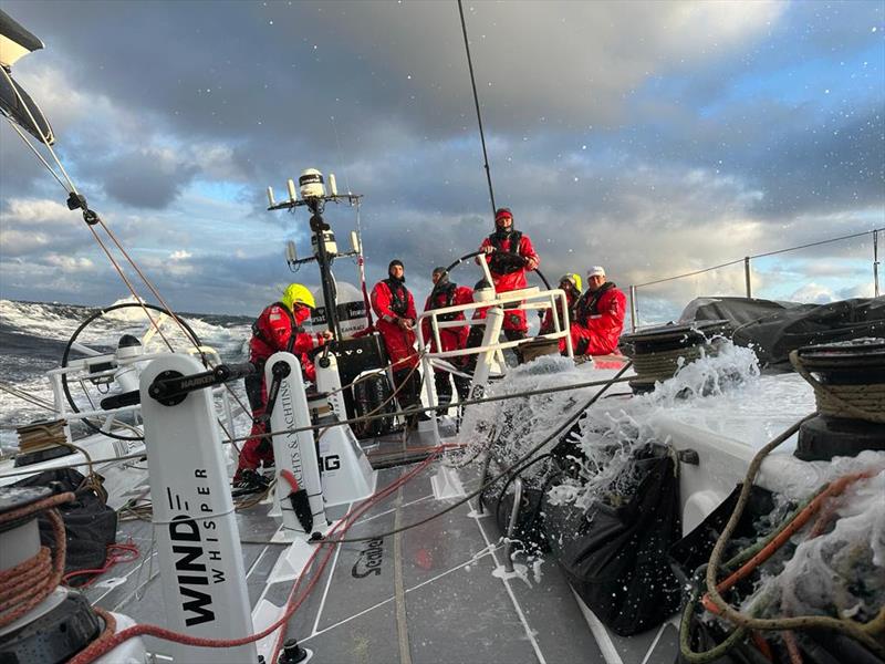 2023 Rolex Fastnet Race - Powering through the waves on board VO65 Wind Whisper - photo © Wind Whisper
