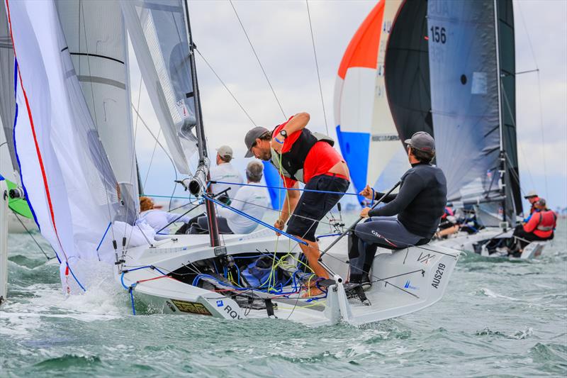 Sticky Fingers on day 3 of the Festival of Sails photo copyright Craig Greenhill / Saltwater Images taken at Royal Geelong Yacht Club and featuring the VX One class