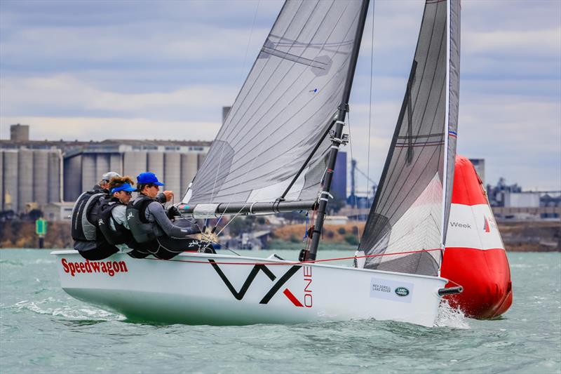 Speedwagon on day 3 of the Festival of Sails photo copyright Craig Greenhill / Saltwater Images taken at Royal Geelong Yacht Club and featuring the VX One class