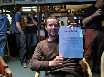 Gary Pilgrim, happy winner of one of 2 Wildwind free holidays donated to the UK Laser Association last year - © UKLA