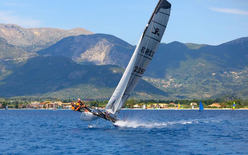 Hobie sailing in full swing at Wildwind Vassiliki photo copyright Georgina Craig Harvey taken at  and featuring the  class