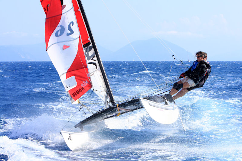 Hobie 16 sailing in high winds at Wildwind in Vassiliki photo copyright Wildwind taken at  and featuring the  class