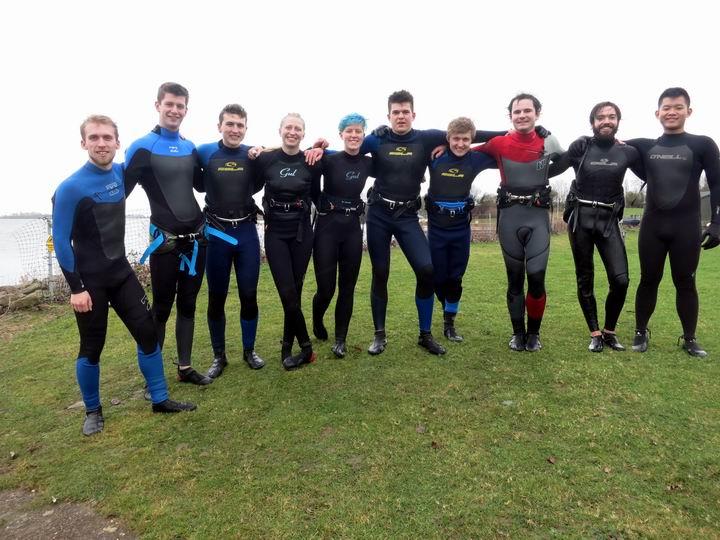 Combined Oxford and Cambridge teams at the Oxford-Cambridge Windsurfing photo copyright Anthony Butler taken at Grafham Water Sailing Club and featuring the Windsurfing class