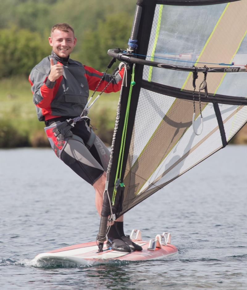 Ollie Bednall windsurfer winner at the Notts County Spring Regatta photo copyright David Eberlin taken at Notts County Sailing Club and featuring the Windsurfing class