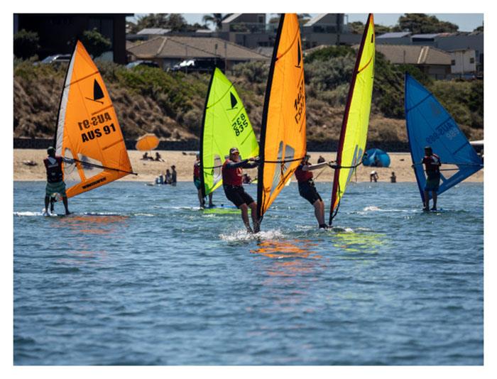 Conditions on the third day were a little bit lighter than normal - 2022 Australian Windsurfing Championships photo copyright Caitlin Baxter taken at Parkdale Yacht Club and featuring the Windsurfing class