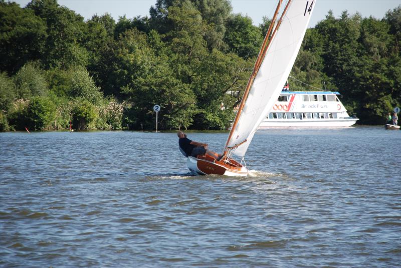Fox leading in the Gold Cup at Wroxham Week photo copyright Bill Webber & Ivan Ringwood taken at Norfolk Broads Yacht Club and featuring the Yare & Bure One Design class
