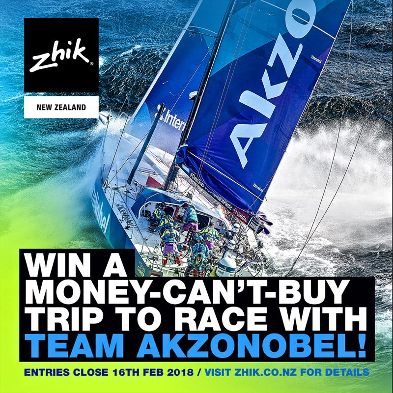 Win a race place on board team AkzoNobel sailing in Auckland plus other goodies and extras to make your day very memorable - photo © Zhik