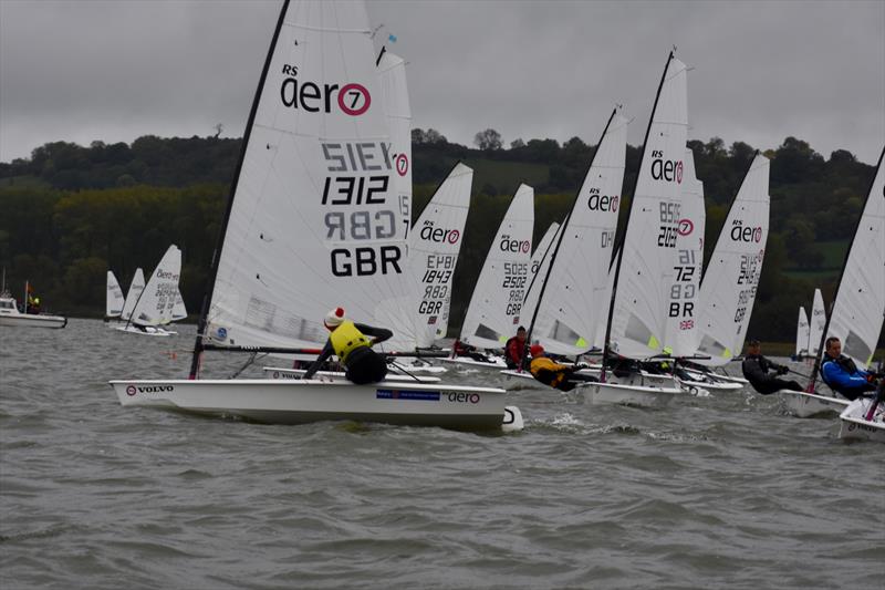 Andrew Frost shoots out on port tack during the RS Aero Inlands, Ladies & Masters Championship at Chew Valley Lake photo copyright Primrose Salt taken at Chew Valley Lake Sailing Club and featuring the 10 Rater class