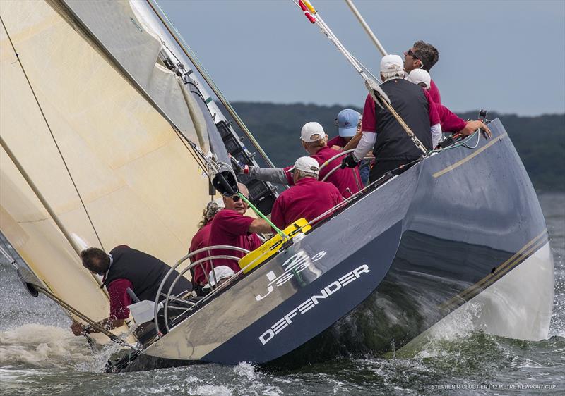 Defender at the International 12 Metre Association Newport Trophy Regatta photo copyright Stephen R Cloutier taken at Ida Lewis Yacht Club and featuring the 12m class