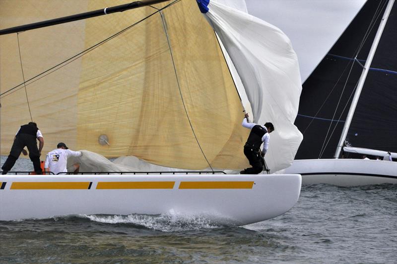 New Zealand during the 12 Metre North American Championship photo copyright SallyAnne Santos / Windlass Creative taken at Ida Lewis Yacht Club and featuring the 12m class