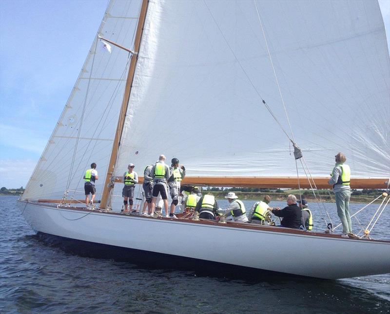 HRH Price Henrik at the helm of a 12mR photo copyright RDYC, Jens Harder taken at Royal Danish Yacht Club and featuring the 12m class