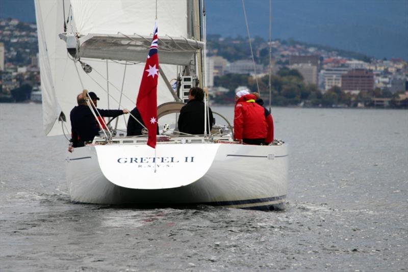 Gretel II sailing on the River Derwent earlier this year photo copyright Peter Watson taken at  and featuring the 12m class