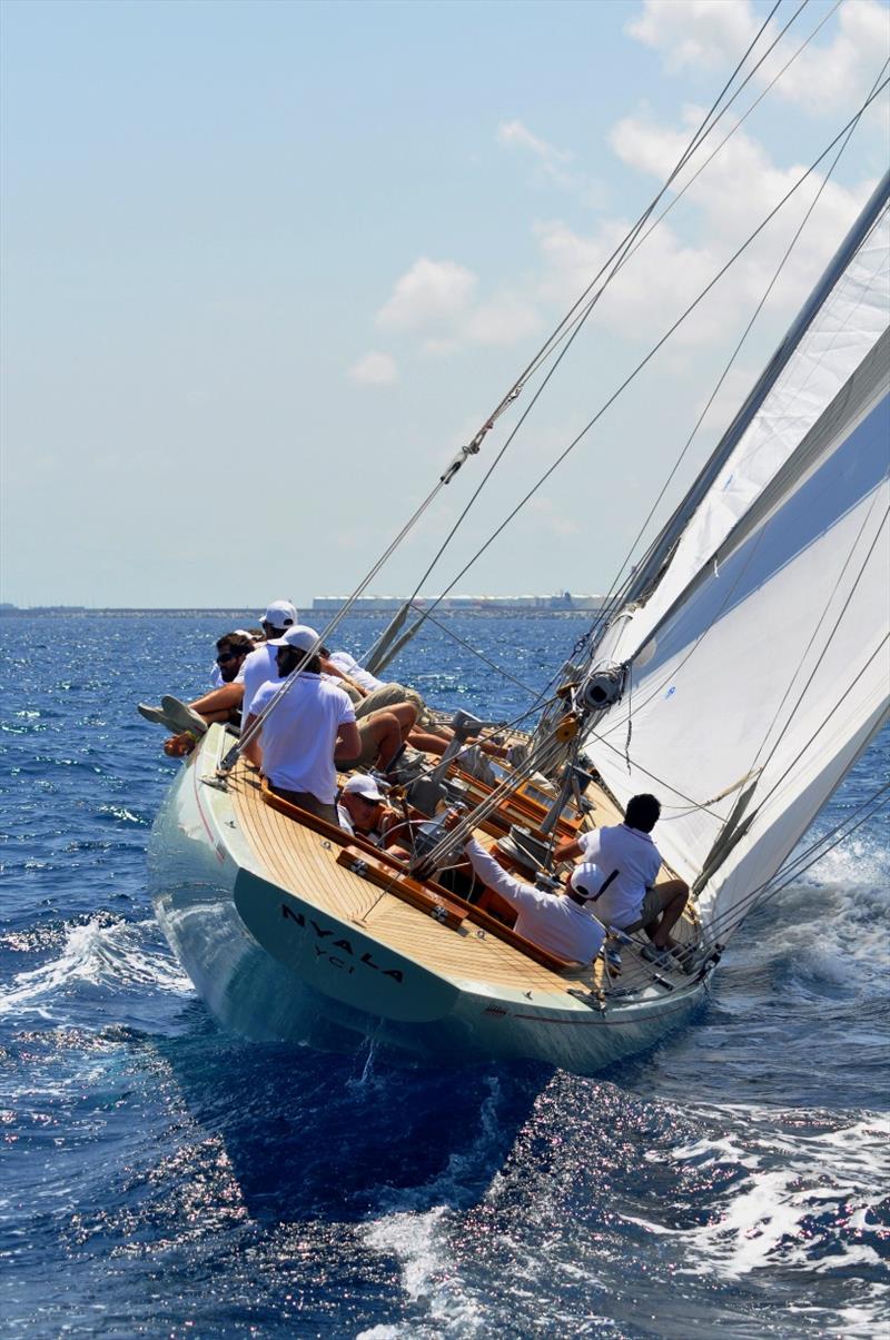 Italian Patrizio Bertelli's US-12 Nyala, the defending 12 Metre World Champion, will travel to Newport for the 2019 Worlds photo copyright SallyAnne Santos / Windlass Creative taken at Ida Lewis Yacht Club and featuring the 12m class