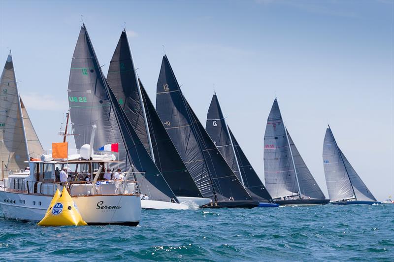 Start of the Modern Division on day four of the 2019 12 Metre World Championship photo copyright Ian Roman taken at Ida Lewis Yacht Club and featuring the 12m class