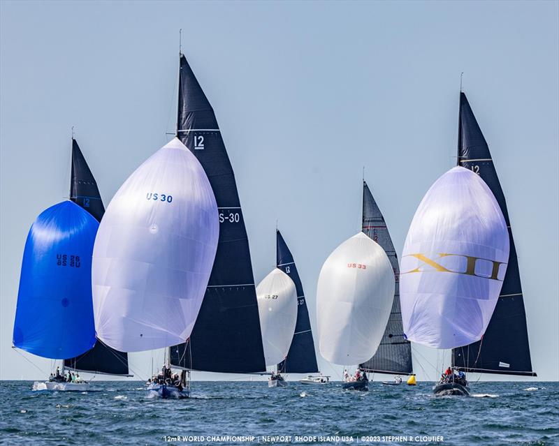 The 12 Metres in Modern Division sailing today on Rhode Island Sound photo copyright Stephen Cloutier taken at Ida Lewis Yacht Club and featuring the 12m class