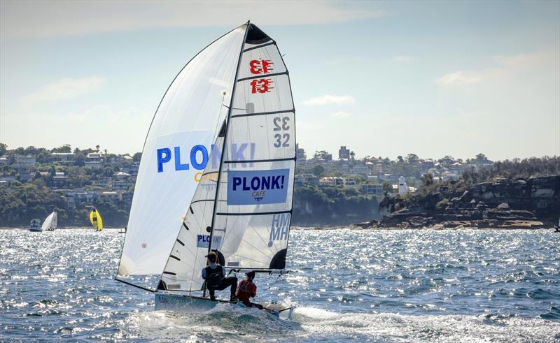 Plonk Cafe on day 5 of the 2023 Australian 16ft Championships photo copyright SailMedia taken at Manly 16ft Skiff Sailing Club and featuring the 13ft Skiff class