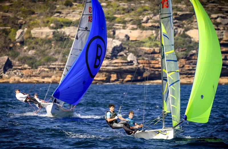 13ft Skiffs - Dan Rowlinson and Liam Karunartne photo copyright Sail Media taken at Manly 16ft Skiff Sailing Club and featuring the 13ft Skiff class