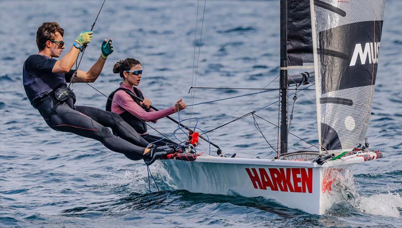 13ft Skiff Leader Harken-Heidi Bates Orlando Sadlik - Manly 16ft Skiff Sailing Club Championship - photo © SailMedia | Michael Chittenden