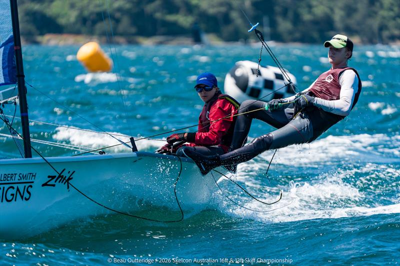 Skelcon Australian 16ft & 13ft Skiff Championship Day 4 photo copyright Beau Outteridge taken at Belmont 16ft Sailing Club and featuring the 13ft Skiff class
