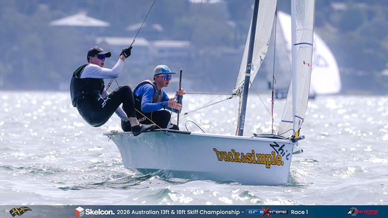 Buck and Simple - 2026 Skelcon Australian 16ft & 13ft Skiff Championships photo copyright Michael Chittenden taken at  and featuring the 13ft Skiff class