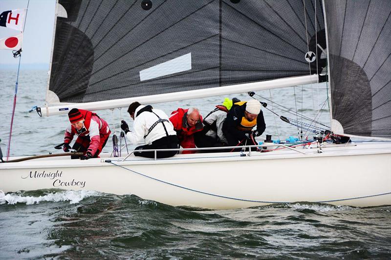 Midnight Cowboy during The Bottle Pursuit at Hamble photo copyright Trevor Pountain taken at Hamble River Sailing Club and featuring the 1720 class