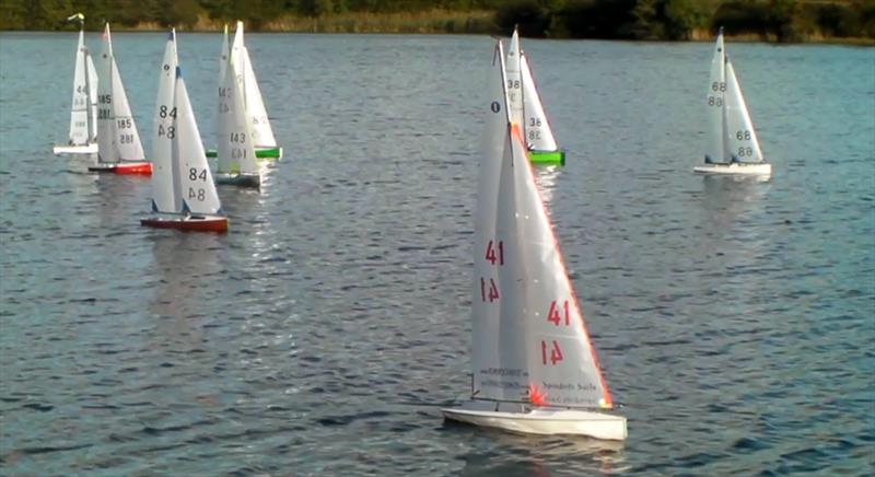 Ireland's Gilbert to leeward of the fleet during the 2013 IOM Ulster Championships photo copyright Bill Scott taken at  and featuring the One Metre class