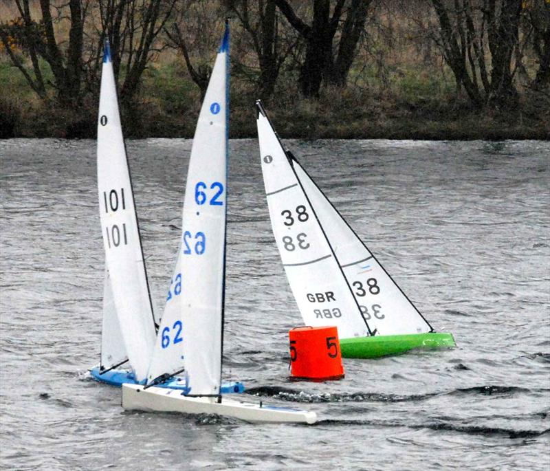 Scottish District IOM Travellers at Levenhall photo copyright Terry Connell taken at Levenhall Radio Yacht Club and featuring the One Metre class