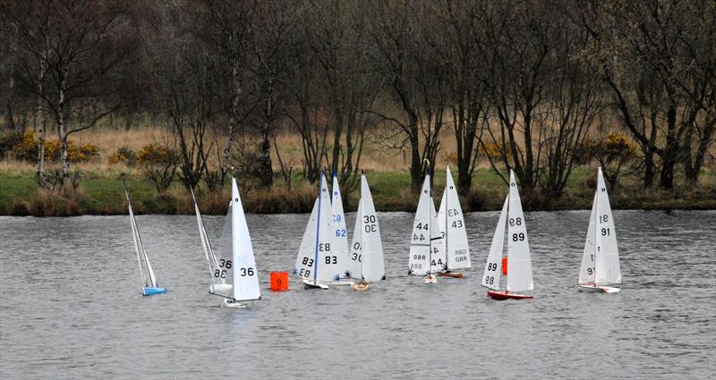 Scottish District IOM Travellers at Levenhall photo copyright Terry Connell taken at Levenhall Radio Yacht Club and featuring the One Metre class