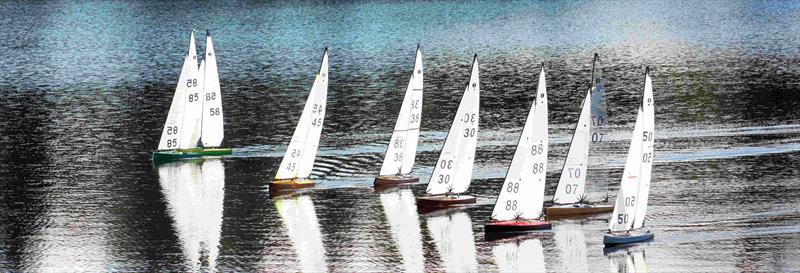 Race one start during the Scottish District 2021 IOM Travellers 3 at Forfar Loch photo copyright Bill Odger taken at  and featuring the One Metre class