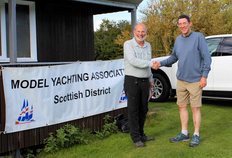 Richard Rowan finishes 3rd in the Scottish District 2021 IOM Travellers 3 at Forfar Loch photo copyright Bill Odger taken at  and featuring the One Metre class