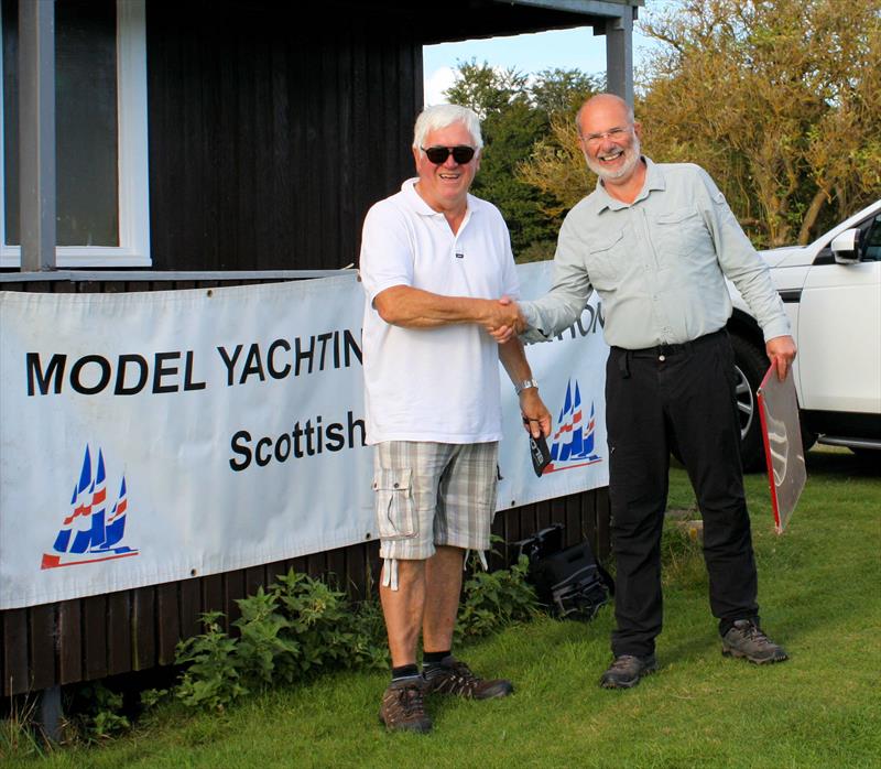 Tich Summers finishes 2nd in the Scottish District 2021 IOM Travellers 3 at Forfar Loch - photo © Bill Odger