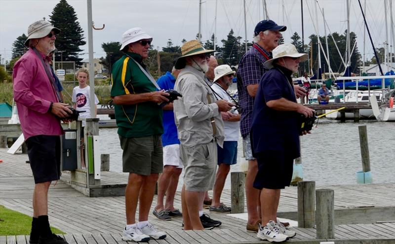 Day 3 – Banter aplenty on the radio yacht shore – Goolwa Regatta Week photo copyright Chris Caffin taken at Goolwa Regatta Yacht Club and featuring the One Metre class