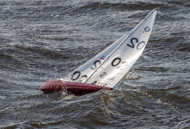 Close racing between two IOM radio controlled yachts, from Australia and New Zealand - 2018 IOM ® National Championships - photo © Robert Gavin