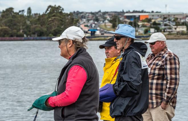 Paul Jones (right) sailing towards Australian IOM Champion on the last day - 2018 IOM ® National Championships photo copyright Robert Gavin taken at Montrose Bay Yacht Club and featuring the One Metre class