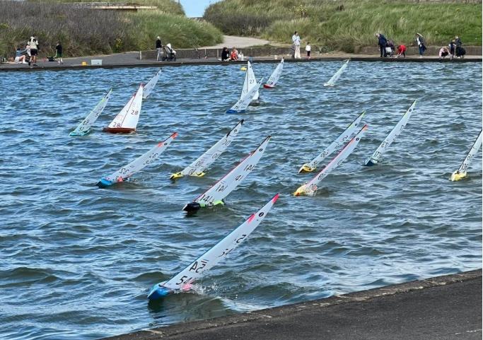 D Heat start during the UK (IOM) National Championships 2023 at Fleetwood  - photo © Nigel Barrow