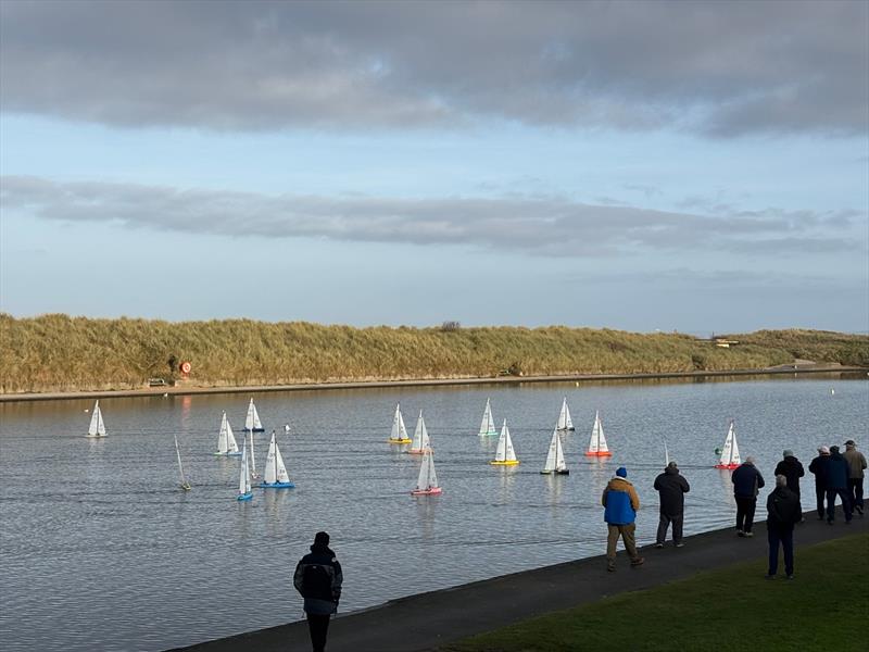 DF95 & IOM Twixmas Event at Fleetwood MY&PBC photo copyright Mark Rose taken at Fleetwood Model Yacht Club and featuring the One Metre class